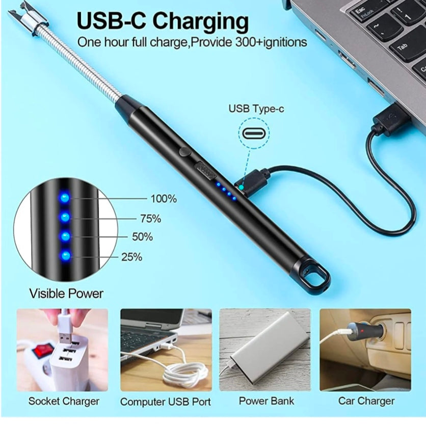 USB Rechargeable Electric Arc Lighter – Flexible, Windproof | FirePot